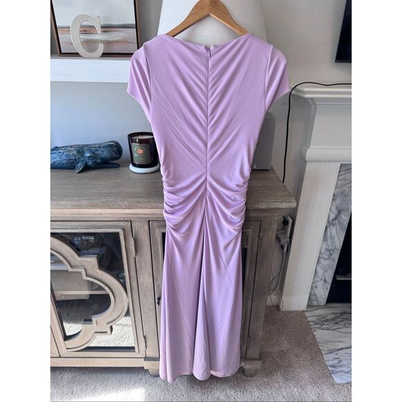 NWT Cinq a Sept Janis Square Neck Pale Iris Midi Dress Size 6 - Picture 4 of 8